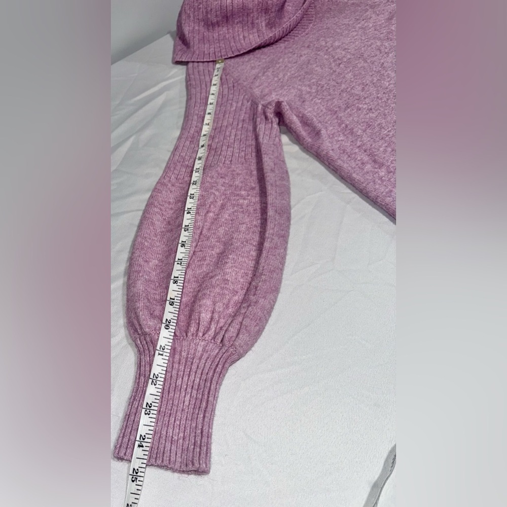 Anthropologie Lavender Cowl Balloon Sleeve Sweater - Picture 11 of 11